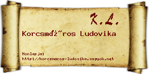 Korcsmáros Ludovika névjegykártya